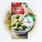 Grüne Oliven mit natur Paprika 200g
