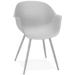 Skandinavischer Designstuhl Mit Colza Armlehnen Aus Polypropylen (grau) - Stühle