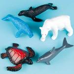 Tierfiguren, Spielzeug, Eisbär, Schildkröte, Delfin