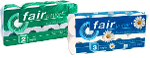FairPaper Toilettenpapier, weiß, 2 lagig, Zellstoff, 250 Blatt, 8x8 Rollen/VE, 33 VE= 1 Palette