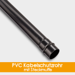PVC Kabelschutzrohr mit Steckmuffe