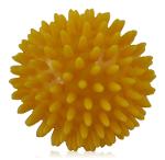 Igelball-Massageball, gelb, 80mm (Massage-Igel, Noppenball, Stachelball, für Fußmassage, Faszien, Entspannung)