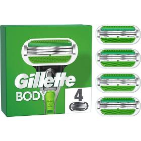 Gillette Body Rasierklingen für Männer, 4 Ersatzklingen, 3 Klingen, stärker als