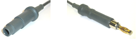 HF-Kabel Monopolar (4mm Federkorb-buchsen-Stecker mit 6-Kant / Erbe-ACC/ICC-VIO-Stecker)