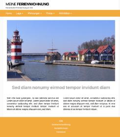 Website Template für eine  Ferienwohnung 'Orange'