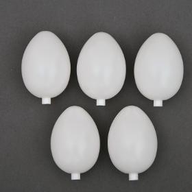 5 Ostereier aus Kunststoff mit Hals Weiß 120mm