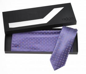 Krawatte und Einstecktuch flieder