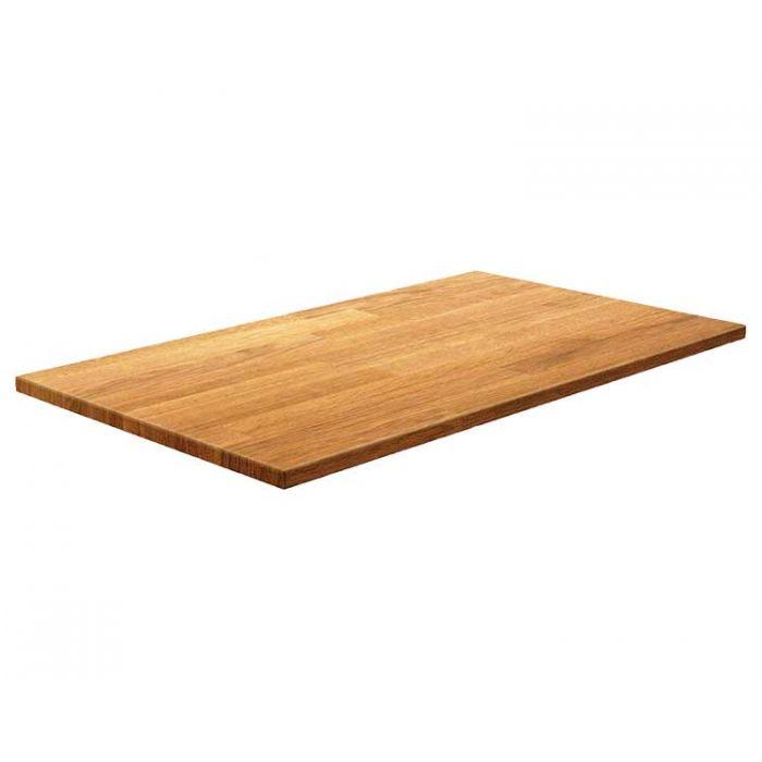 Massivholz-Tischplatten Eiche 40 mm, eckig