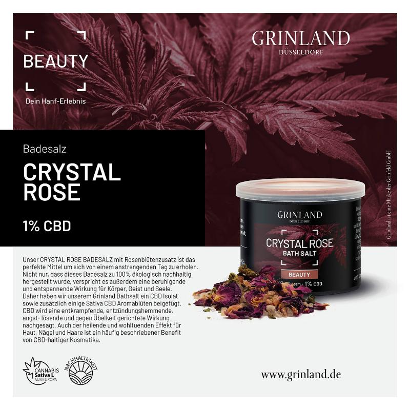 CRYSTAL ROSE - Badesalz - 1% CBD