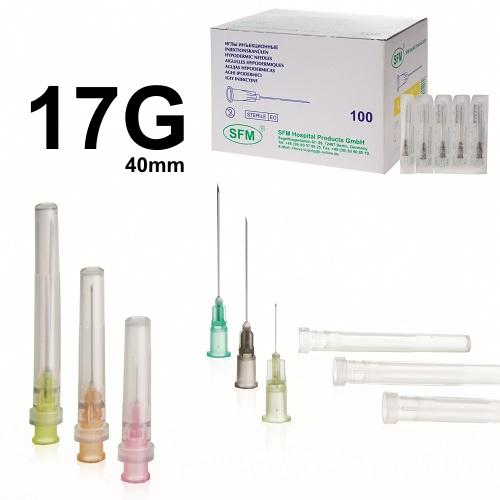 SFM Injektions-Kanülen 17G (1,47 mm x 40 mm) (100)
