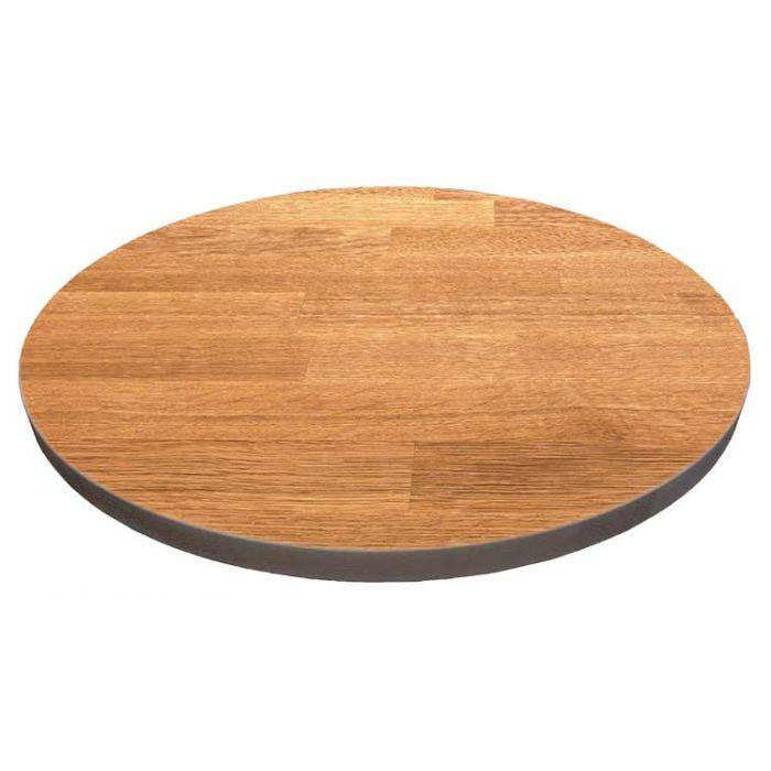 Massivholz-Tischplatten Eiche 18 mm, rund
