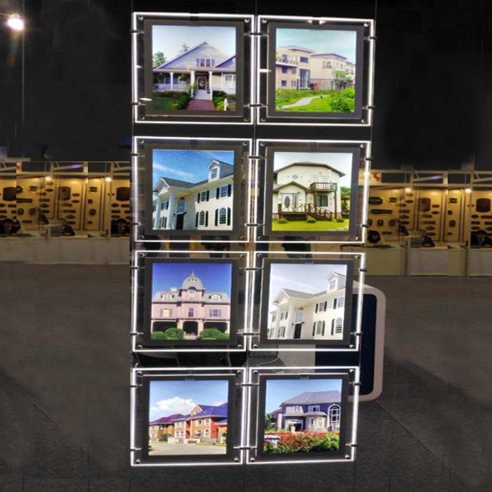 A4 Porträt Led Fenster Licht Pocket Panel Immobilien Display