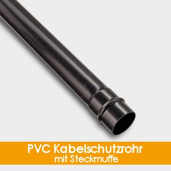 PVC Kabelschutzrohr mit Steckmuffe