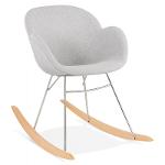 Eden Design Schaukelstuhl Aus Stoff (hellgrau) - Stühle