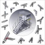 Rohrverbinder für Industrietreppen, Geländer u. Arbeitsbühne