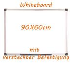 Whiteboard 90x60cm versteckte Befestigung