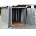 4m Schnellbaucontainer- Materialcontainer mit Doppelflügeltür und Kranösen