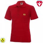 ESD Polo-Shirt hochleitfähig | rot