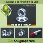 Saugnapf 30 mm Ring-Loch | Zahnbürstenhalter | Rasierer | Saugnäpfe