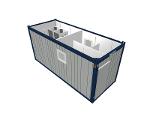Sanitärcontainer / Duschcontainer Dusche/WC 20ft