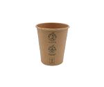 Coffee-to-go-Becher Eco-Kraft-PLA braun 8oz/200ml
