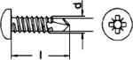 Bohrschrauben mit Flachkopf (Form N) und Kreuzschlitz Z