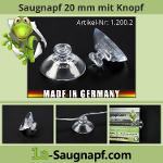 Saugnapf 20 mm mit Knopf | Saugnäpfe | Sauger | Dekosauger