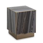 Beistelltisch 41x41x53 Marmor Grau/metall Golden - Niedrige Tische