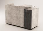 Kassentisch Zero klein beton/schwarz oxidiert