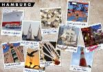 Ansichtspostkarte "Hamburg Collage"