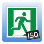 Rettungszeichen Notausgang rechts ISO 7010