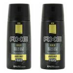 2 Pack Axe Gold Deodorant and Body Spray 150ml