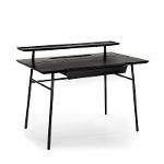Schreibtisch 120x70x91 Holz Schwarz/metall Schwarz - Design Und Moderne Büros