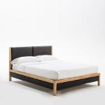 Bett 163x205x100 Holz/p. Leder Schwarz - Betten, Schubladen, Nachttische