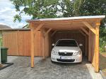 Flachdach Carport aus Holz