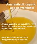 Amaranth oil, organic and conventional