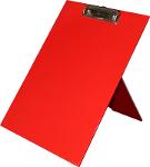 Klemmbrett Aufsteller A4 aus Karton mit Aufhängeöse in rot