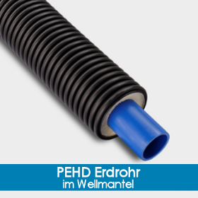 PEHD Erdrohr im Wellmantel / Kunststoffrohr / Fahrrohr / Roh