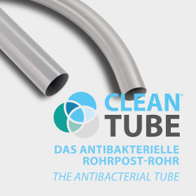 PVC Bogen 90° - antibakteriell (CLEAN TUBE)