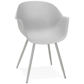 Skandinavischer Designstuhl Mit Colza Armlehnen Aus Polypropylen (grau) - Stühle