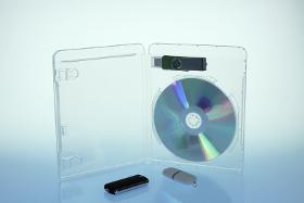 BluRay Box - für 1 Disc und USB-Stick - transparent