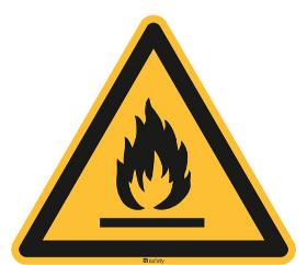 [W021]  Warnung vor feuergefährlichen Stoffen