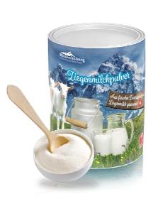 Milchpulver aus 100% reiner Schweizer Ziegenmilch