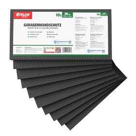 ATHLON TOOLS 10x MaxProtect Premium Garagen-Wandschutz selbstklebend | je 40 x 20 x 2,0 cm | (Schwarz (10er Pack))