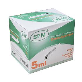 SFM Einwegspritzen 5ml 3-teilig latexfrei (100)