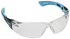Leichte Schutzbrillen RUSH+ Bügelfarben blau und schwarz