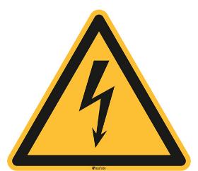 [W008] Warnung vor gefährlicher elektr. Spannung