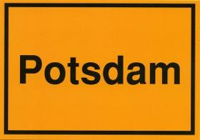 Ansichtspostkarte "Potsdam Ortsschild"