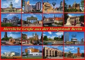 Ansichtspostkarte "Berlin - 16 Sehenswürdigkeiten", 25 Stück