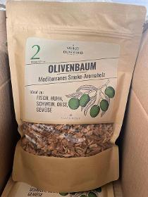 Olivenbaum Räucherchips, Aromaholz, Körnung 3, Großhandel, "Smokey Olive Wood"